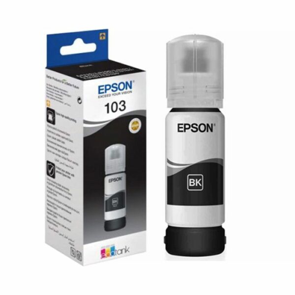 BOUTEILLE D'ENCRE ORIGINAL EPSON ECOTANK 103 - NOIR (C13T00S14A)